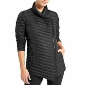 ATHLETA So Down Asymmetric Hem Black Puffer Jacket Size XS